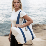 Saco de algodão de praia com bolso e fecho magnético 280 g/m2 Eco Beach vista de ambiente