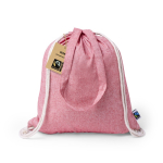 Saco/mochila de cordão 2 em 1 de algodão Fairtrade 140 g/m2 quarta vista
