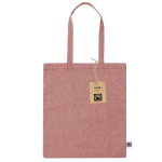 Saco, algodão Fairtrade, reciclado GRS, asas longas 120 g/m2 cor vermelho primeira vista