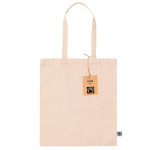 Saco, algodão Fairtrade, reciclado GRS, asas longas 120 g/m2 cor natural primeira vista