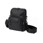 Bolsa de poliéster RPET com compartimento frontal duplo segunda vista