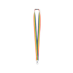 Lanyard personalizado de poliéster multicolorido com gancho de metal cor multicolor primeira vista