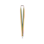 Lanyard personalizado de poliéster multicolorido com gancho de metal primeira vista