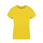 T-shirt para mulher de algodão 100% penteado Ring Spun 160 g/m2 cor amarelo primeira vista