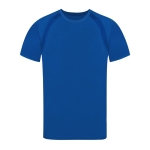 T-shirt técnica personalizada de poliéster 100% transpirável 135 g/m2 cor azul primeira vista