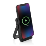 Powerbank de plástico reciclado, painel de carregamento solar 5.000 mAh cor preto terceira vista