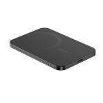 Powerbank magnética de alumínio reciclado com íman 3.000 mAh cor preto