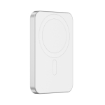 Powerbank magnética com carga ultrarrápida e íman 5.000 mAh cor prateado