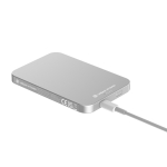 Powerbank magnética com carga ultrarrápida e íman 5.000 mAh cor prateado nona vista