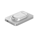 Powerbank 2 em 1 com íman e carregador para relógio 5.000 mAh cor prateado vista décima primeira