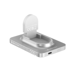 Powerbank 2 em 1 com íman e carregador para relógio 5.000 mAh cor prateado vista décima sexta