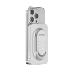 Powerbank 2 em 1 com íman e carregador para relógio 5.000 mAh cor prateado quinta vista