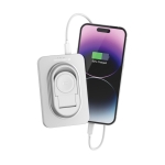 Powerbank 2 em 1 com íman e carregador para relógio 5.000 mAh cor prateado oitava vista