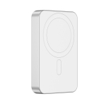 Bateria externa com íman para o telemóvel e porta tipo C 10.000 mAh cor prateado