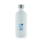 Garrafa de aço inoxidável reciclado com sistema antifugas 800ml cor branco vista principal