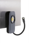 Luz de trabalho de plástico reciclado com luz LED extensível cor cinzento oitava vista