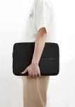 Bolsa para PC com tecido RPET 1200D repelente à água 16'' cor preto vista décima terceira
