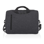 Bolsa para PC de algodão reciclado com bolso frontal 15,4'' cor prateado mate segunda vista