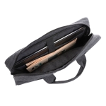 Bolsa para PC de algodão reciclado com bolso frontal 15,4'' cor prateado mate quarta vista