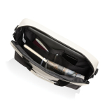 Bolsa de RPET para PC com múltiplos bolsos interiores 15,6'' cor branco-sujo quinta vista