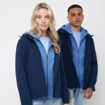 Casaco softshell de homem casual fit 300 g/m2 Iqoniq cor azul-marinho vista principal