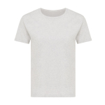 T-shirt de mulher algodão reciclado slim fit 160 g/m2 Iqoniq cor cinzento-claro mesclado
