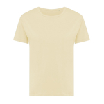 T-shirt de mulher algodão reciclado slim fit 160 g/m2 Iqoniq cor amarelo-claro