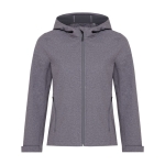 Casaco softshell de mulher casual fit 300 g/m2 Iqoniq cor cinzento mesclado