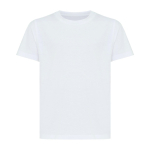 T-shirt de criança algodão reciclado casual fit 160 g/m2 Iqoniq cor branco