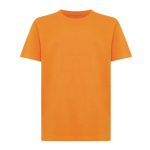 T-shirt de criança algodão reciclado casual fit 160 g/m2 Iqoniq cor cor-de-laranja