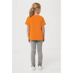 T-shirt de criança algodão reciclado casual fit 160 g/m2 Iqoniq cor cor-de-laranja