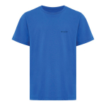 T-shirt de criança algodão reciclado casual fit 160 g/m2 Iqoniq cor azul real vista com logo
