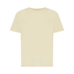 T-shirt de criança algodão reciclado casual fit 160 g/m2 Iqoniq cor amarelo-claro