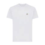 T-shirt técnica poliéster reciclado casual fit 150 g/m2 Iqoniq cor cinzento-claro vista com logo