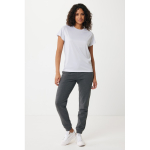 T-shirt técnica poliéster reciclado casual fit 150 g/m2 Iqoniq cor cinzento-claro quinta vista com modelo