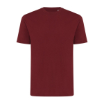 T-shirt unissex de algodão reciclado slim fit 160 g/m2 Iqoniq cor bordeaux
