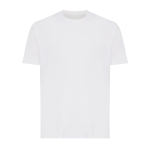 T-shirt unissex de algodão reciclado slim fit 160 g/m2 Iqoniq cor branco
