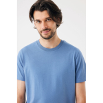T-shirt unissex de algodão reciclado slim fit 160 g/m2 Iqoniq cor azul desbotado
