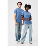 T-shirt unissex de algodão reciclado slim fit 160 g/m2 Iqoniq cor azul desbotado