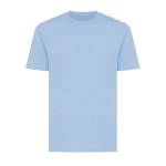 T-shirt unissex de algodão reciclado slim fit 160 g/m2 Iqoniq cor ciano