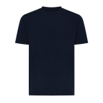 T-shirt unissex de algodão reciclado slim fit 160 g/m2 Iqoniq cor azul-marinho