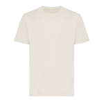 T-shirt unissex de algodão reciclado slim fit 160 g/m2 Iqoniq cor natural