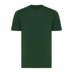 T-shirt unissex de algodão reciclado slim fit 160 g/m2 Iqoniq cor verde-escuro