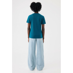 T-shirt unissex de algodão reciclado slim fit 160 g/m2 Iqoniq cor azul acinzentado