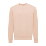 Camisola unissex de algodão reciclado slim fit 280 g/m2 Iqoniq cor rosa pastel