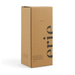 Garrafa térmica de aço inoxidável reciclado em forma cónica 450ml cor cinzento segunda vista com caixa
