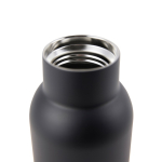 Garrafa de aço inoxidável reciclado com tampa de madeira e alça 800ml cor preto segunda vista