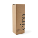 Garrafa de aço inoxidável reciclado com tampa de madeira e alça 800ml cor preto vista com caixa