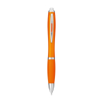 Atrativas canetas para brindes baratas em plástico tinta preta Color cor cor-de-laranja