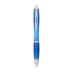 Atrativas canetas para brindes baratas em plástico tinta preta Color cor azul pastel